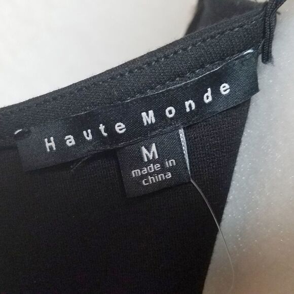 HAUTE Monde Black Ivory Lace Midi Bodycon Dress - Picture 8 of 9